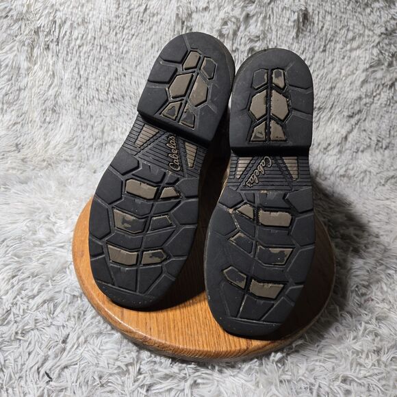 Cabelas Pinedale Mens Size 9.5D Square Toe Brown/Camo Leather Boots 2565615 - Picture 5 of 14